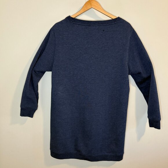 Fleece Crew Dress - Navy - Picture 3 of 5